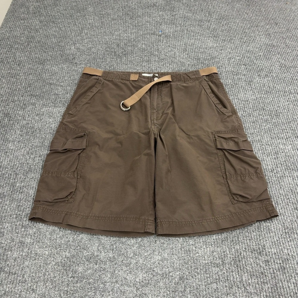 Gap Cargo Shorts Men 34 Brown Cotton Nylon Belted Gorpcore Utility Outdoor Style